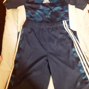 Adidas Boys Outfit (Size 14-16) Blue/White *Army*